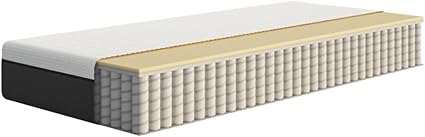 Colchón Emma Original II | Espuma viscoelástica y muelles ensacados | 140x200 cm | 22 cm Altura | Firmeza media (H7) | 7 zonas de ergonomía | Ultra transpirable | Duradero | Funda lavable