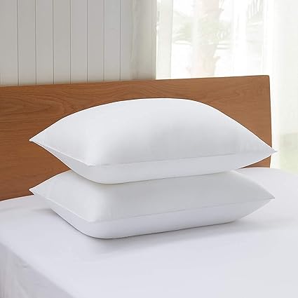 Acanva Paquete de 2 Almohadas de Cama de la colección de Hotel, Rellenos Suaves de Lujo para Dormir, Transpirables y cómodas para Dormir Boca Abajo, tamaño King (Paquete de 2), Color Blanco, 2