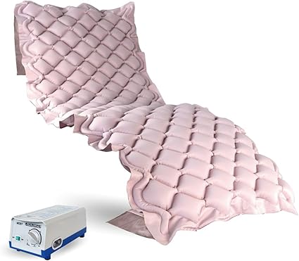 Mobiclinic, Colchón antiescaras de Aire alternante, Modelo Mobi 1, con Motor compresor, PVC médico ignífugo, Marca Española, para escaras de Grado I, 200 x 90 x 7, 130 Celdas, Color Beige