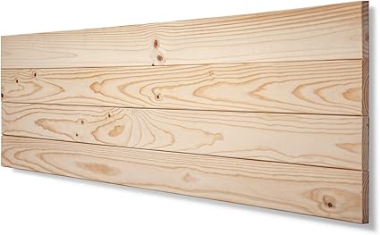 SERMAHOME Cabecero de Cama 135 cm Vintage en Madera de Pino Color Natural sin Barniz.