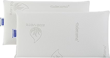 Todocama Almohada viscoelástica Aloe Vera (Pack de 2 Unidades - 70 cm)