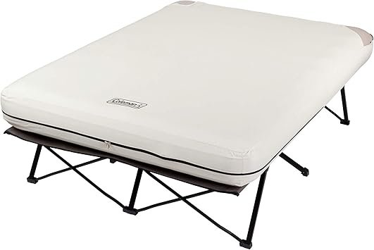 Coleman Cot-Queen Framed Airbed Colchón de Aire, Unisex Adulto, Beige, Matrimonio Doble