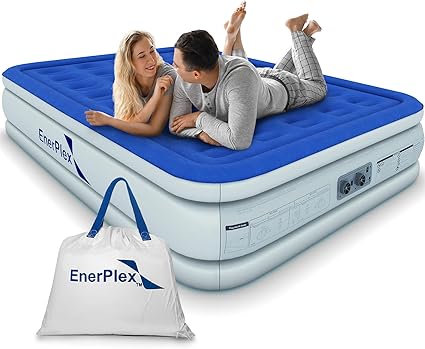 EnerPlex Dual Superior De La Bomba De Colchón De Aire De Lujo Cama De Aire con Construido En La Bomba Eleva Doble Golpe Alta hasta La Cama De Matrimonio||Reina