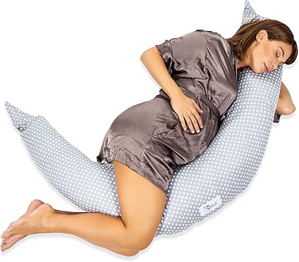 KOALA BABYCARE Cojin Lactancia Bebe y Almohada Embarazada para Dormir XL - Cojin Embarazada Multifuncion Funda Intercambiable 100% Algodón Desenfundable y Lavable - Producto Sanitario de Classe 1
