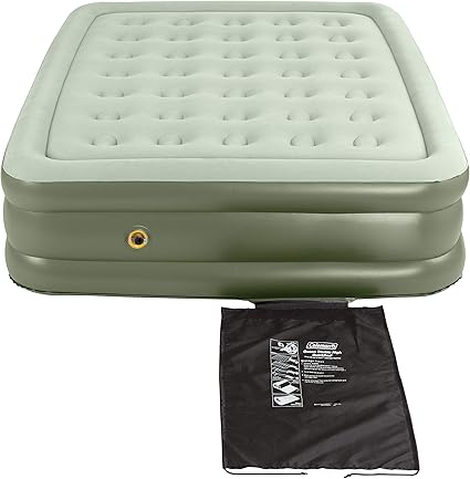 Coleman SupportRest - Colchón de Aire Doble Alto para Uso en Interiores o Exteriores, Cama Inflable fácilmente con Parte Superior de Felpa y Bolsa de Transporte, Opciones Queen e Twin Disponibles