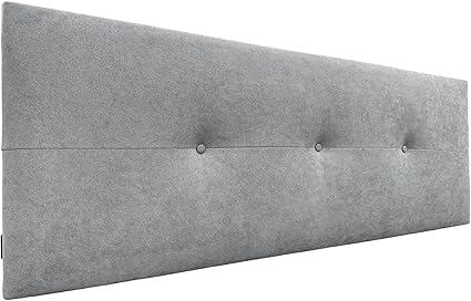 DHOME Cabecero de Polipiel o Tela AQUALINE Pro cabeceros Cabezal tapizado Cama Lujo (Tela Gris, 150cm (Camas 150/160))