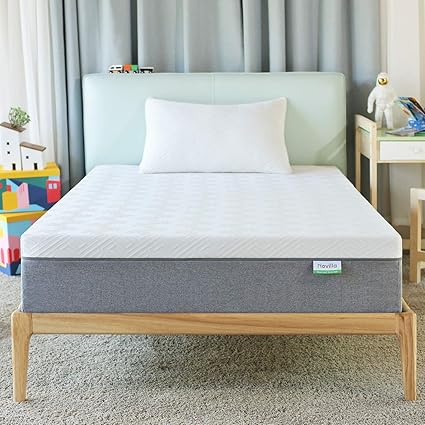 Novilla - Colchón matrimonial de espuma viscoelástica de gel de 30,5 cm para un sueño fresco y alivio de presión, sensación de firmeza media con aislamiento de movimiento, Bliss