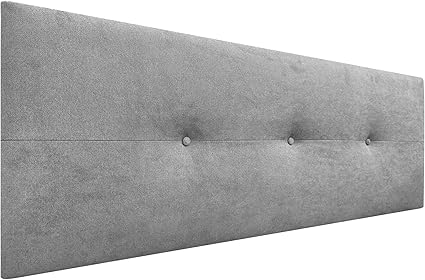 DHOME Cabecero de Polipiel o Tela AQUALINE Pro cabeceros Cabezal tapizado Cama Lujo (Tela Gris, 150cm (Camas 150/160))